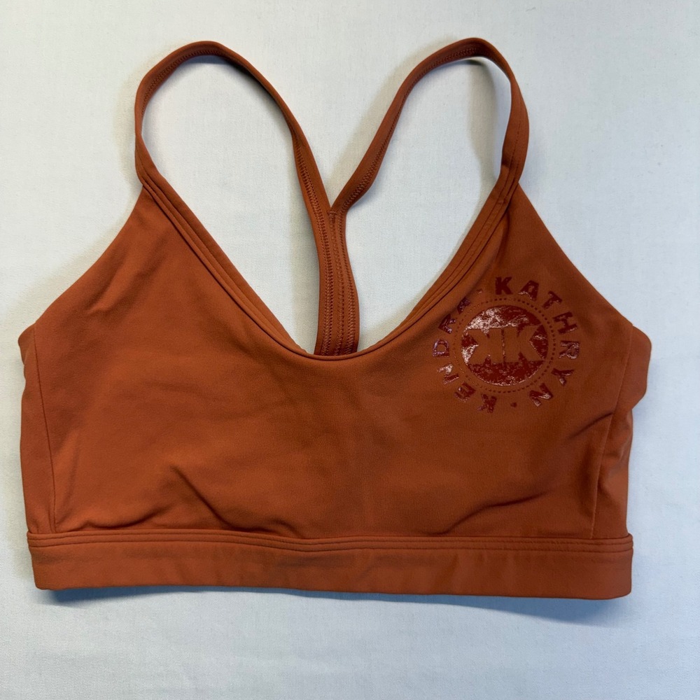 Gymshark KKFIT Racerback Sports Bra Rust Orange Longlineโ Athleisure XS Gymcore